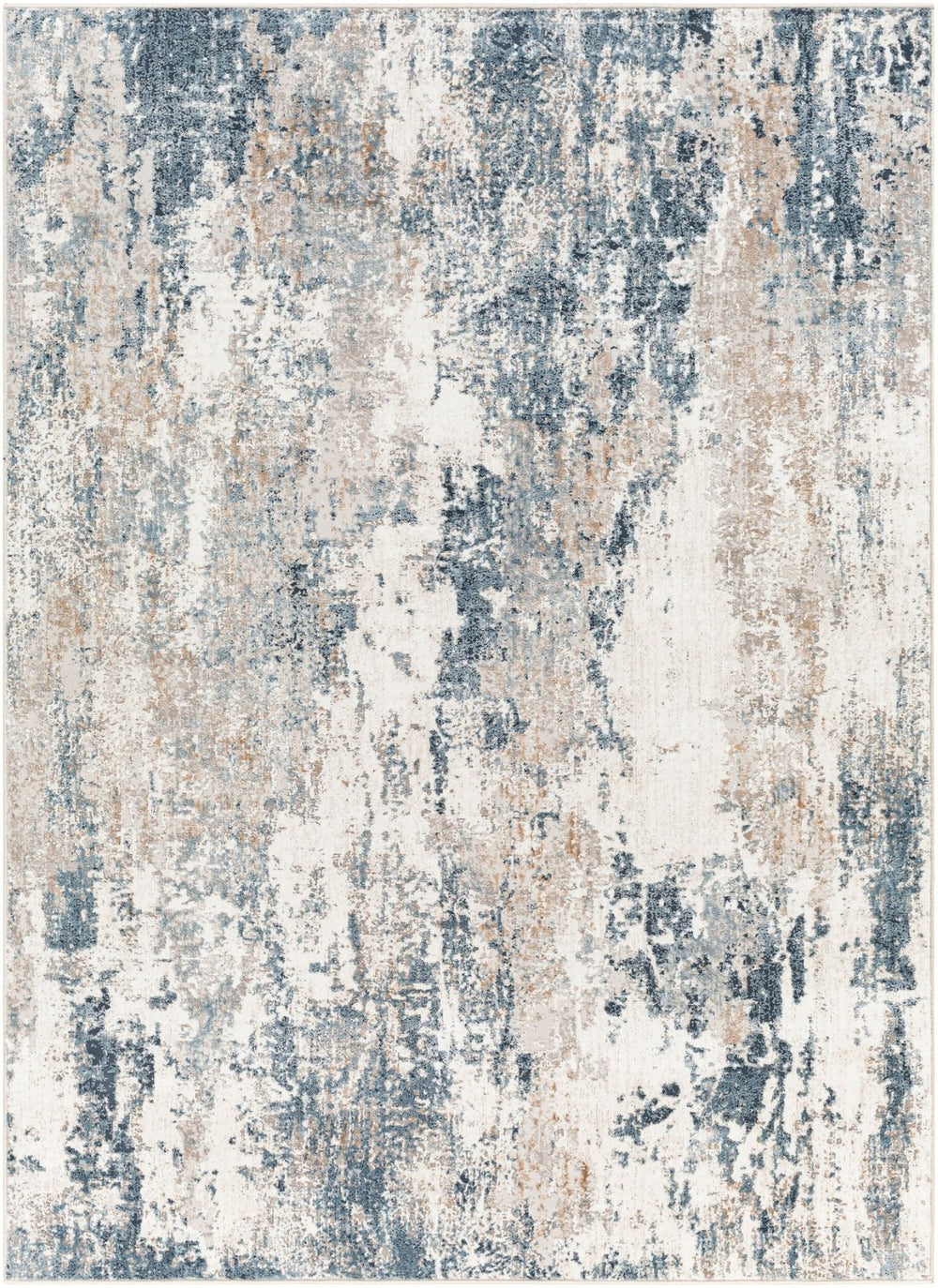 Livabliss Allegro Contemporary Polyester Area Rug Machine Woven for Living Rooms and Busy Spaces Ivory, Sky Blue 9'2" x 12' ALG2307-9212