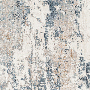 Livabliss Allegro Contemporary Polyester Area Rug Machine Woven for Living Rooms and Busy Spaces Ivory, Sky Blue 9'2" x 12' ALG2307-9212