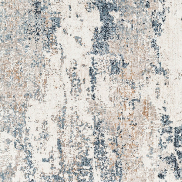 Livabliss Allegro Contemporary Polyester Area Rug Machine Woven for Living Rooms and Busy Spaces Ivory, Sky Blue 9'2" x 12' ALG2307-9212