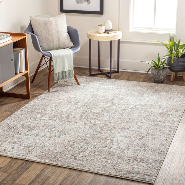 Livabliss Allegro Geometric Low Pile Polyester Area Rug for Modern Living and Home Office Ivory, Light Gr 7'10" x 10' ALG2320-71010