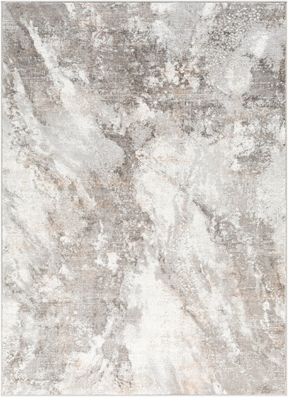 Livabliss Allegro Geometric Polyester Area Rug Machine Woven in Turkey for Modern Living Spaces Ivory, Charcoal 5'3" x 7' ALG2336-537