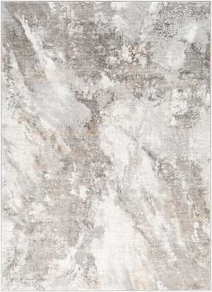 Livabliss Allegro Geometric Polyester Area Rug Machine Woven in Turkey for Modern Living Spaces Ivory, Charcoal 5'3" x 7' ALG2336-537