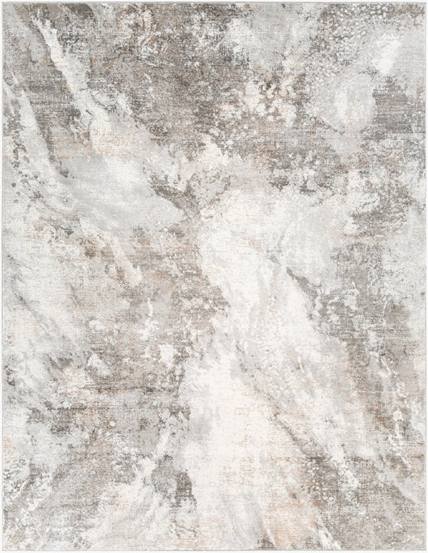 Livabliss Allegro Geometric Polyester Area Rug Machine Woven in Turkey for Modern Living Spaces Ivory, Charcoal 7'10" x 10' ALG2336-71010