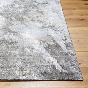 Livabliss Allegro Geometric Polyester Area Rug Machine Woven in Turkey for Modern Living Spaces Ivory, Charcoal 5'3" x 7' ALG2336-537