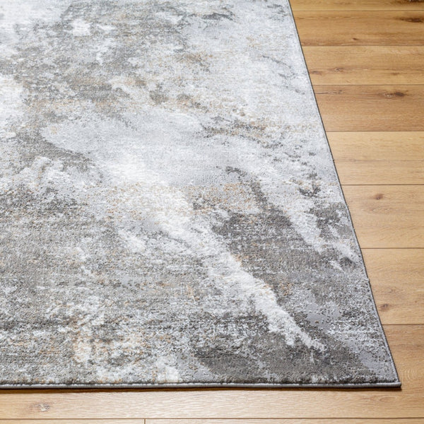 Livabliss Allegro Geometric Polyester Area Rug Machine Woven in Turkey for Modern Living Spaces Ivory, Charcoal 5'3" x 7' ALG2336-537