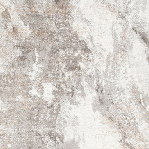 Livabliss Allegro Geometric Polyester Area Rug Machine Woven in Turkey for Modern Living Spaces Ivory, Charcoal 5'3" x 7' ALG2336-537