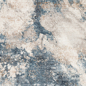 Livabliss Allegro Geometric Polyester Area Rug Turkey Woven Modern Living Room Floor Accent Ivory, Sky Blue 9'2" x 12' ALG2338-9212
