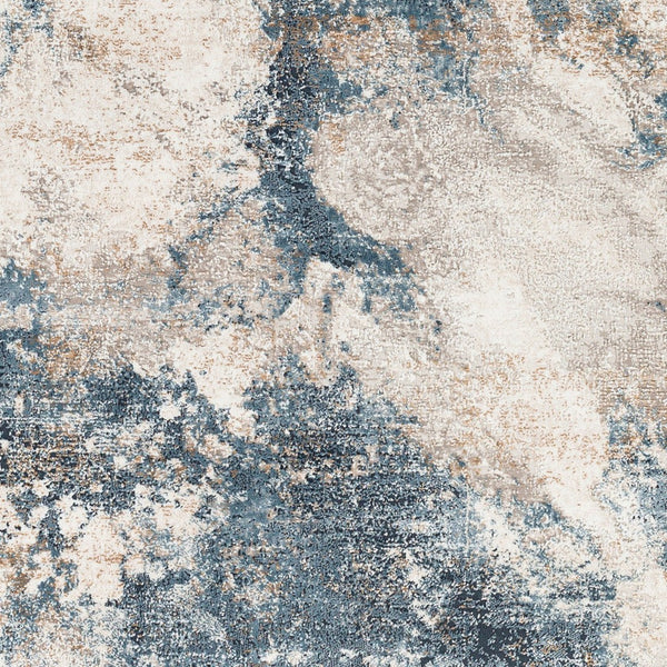 Livabliss Allegro Geometric Polyester Area Rug Turkey Woven Modern Living Room Floor Accent Ivory, Sky Blue 9'2" x 12' ALG2338-9212