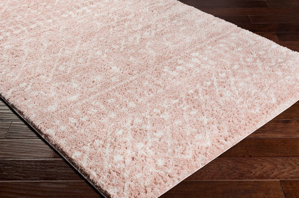Livabliss Aliyah Plush Polyester Shag Rug Global Style Accent for Entryways and Bedside Areas Blush, Cream 7'10" x 10' ALH2300-71010