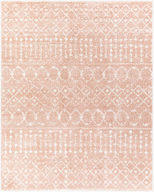 Livabliss Aliyah Plush Polyester Shag Rug Global Style Accent for Entryways and Bedside Areas Blush, Cream 7'10" x 10' ALH2300-71010