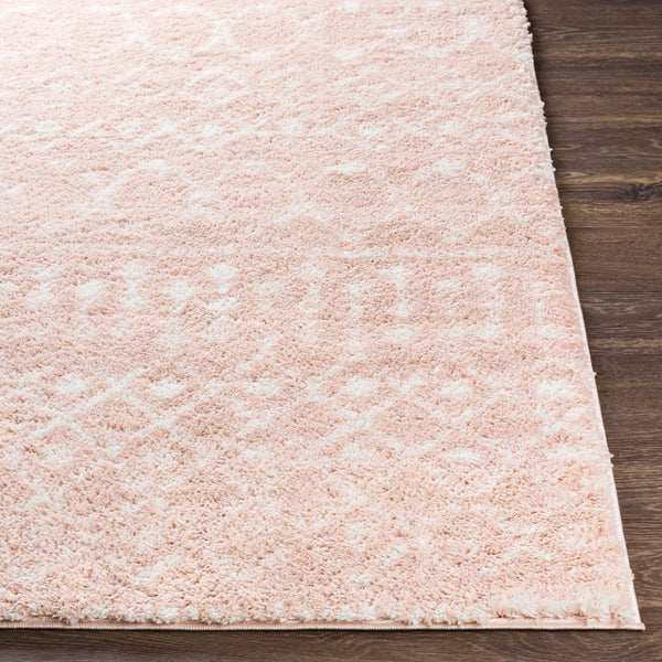 Livabliss Aliyah Plush Polyester Shag Rug Global Style Accent for Entryways and Bedside Areas Blush, Cream 7'10" x 10' ALH2300-71010