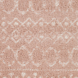 Livabliss Aliyah Plush Polyester Shag Rug Global Style Accent for Entryways and Bedside Areas Blush, Cream 7'10" x 10' ALH2300-71010