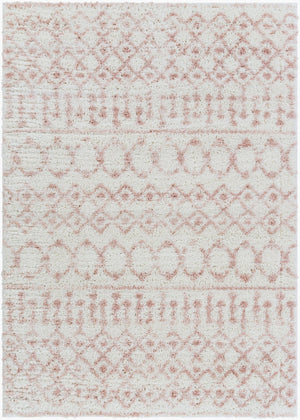 Livabliss Aliyah Moroccan Shag Rug Plush Polyester Pile Woven Accent for Bedroom or Entryway Cream, Blush 6'7" x 9' ALH2301-679