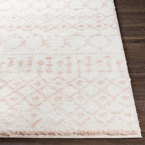 Livabliss Aliyah Moroccan Shag Rug Plush Polyester Pile Woven Accent for Bedroom or Entryway Cream, Blush 7'10" x 10' ALH2301-71010