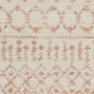 Livabliss Aliyah Moroccan Shag Rug Plush Polyester Pile Woven Accent for Bedroom or Entryway Cream, Blush 7'10" x 10' ALH2301-71010