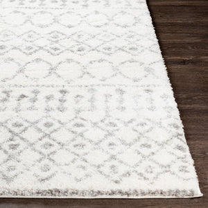 Livabliss Aliyah Plush Polyester Shag Rug Machine Woven in Turkey for Entryways and Bedrooms Cream, Gray 6'7" x 9' ALH2302-679