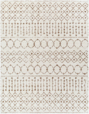 Livabliss Aliyah Moroccan Shag Rug Plush Polyester Pile Bohemian Accent for Entryway or Bedroom Tan, Cream 7'10" x 10' ALH2303-71010