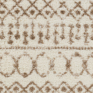 Livabliss Aliyah Moroccan Shag Rug Plush Polyester Pile Bohemian Accent for Entryway or Bedroom Tan, Cream 5'3" x 7'3" ALH2303-5373
