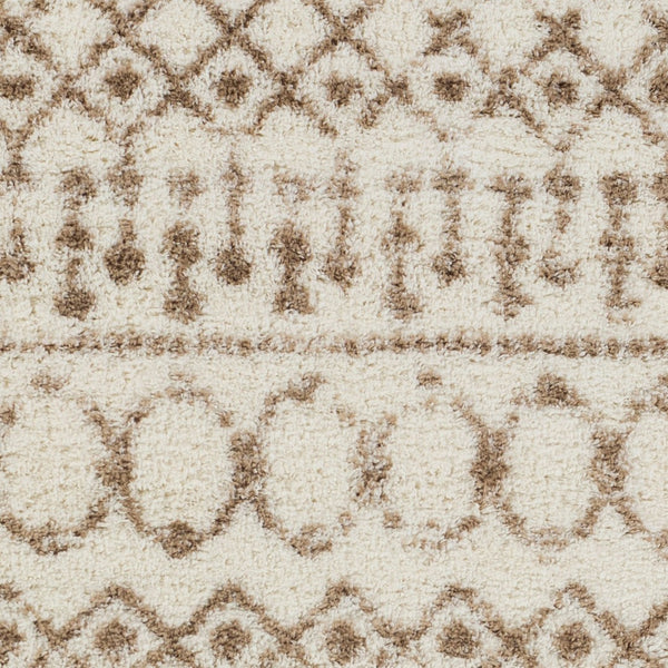 Livabliss Aliyah Moroccan Shag Rug Plush Polyester Pile Bohemian Accent for Entryway or Bedroom Tan, Cream 5'3" x 7'3" ALH2303-5373