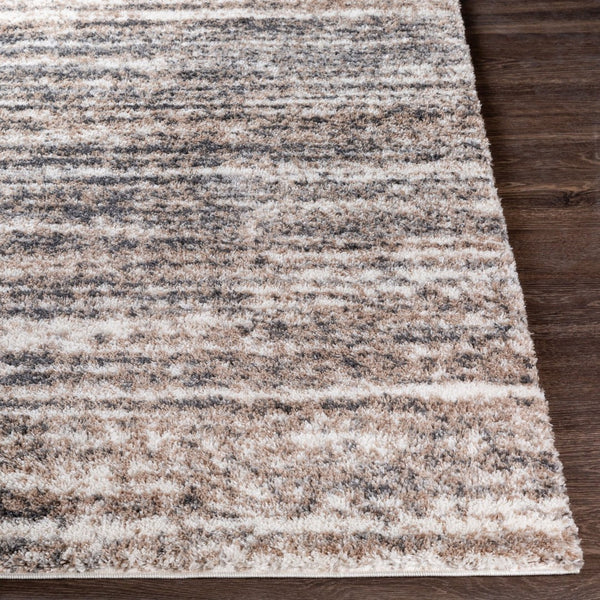 Livabliss Aliyah Shag Polyester Area Rug Machine Woven Plush Pile for Modern Minimalist Spaces Charcoal, Cream 7'10" x 10' ALH2307-71010