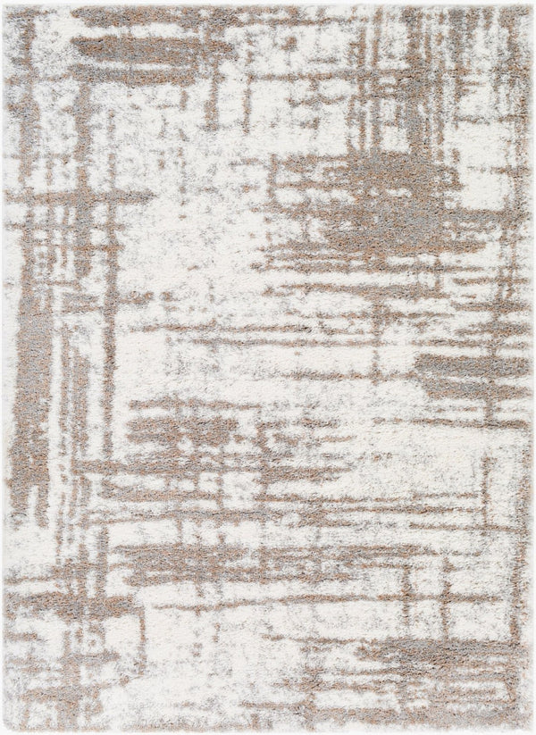 Livabliss Aliyah Plush Polyester Shag Rug Soft Woven Pile for Modern Bedroom or Hallway Cream, Tan 6'7" x 9' ALH2312-679