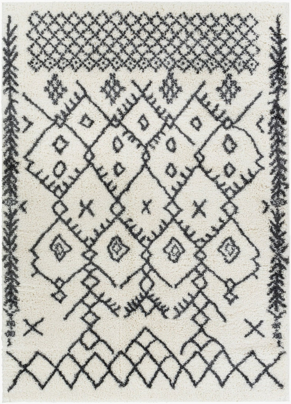 Livabliss Aliyah Moroccan Shag Rug Plush Polyester Pile for Bohemian Living Room Decor ALH2314-5373