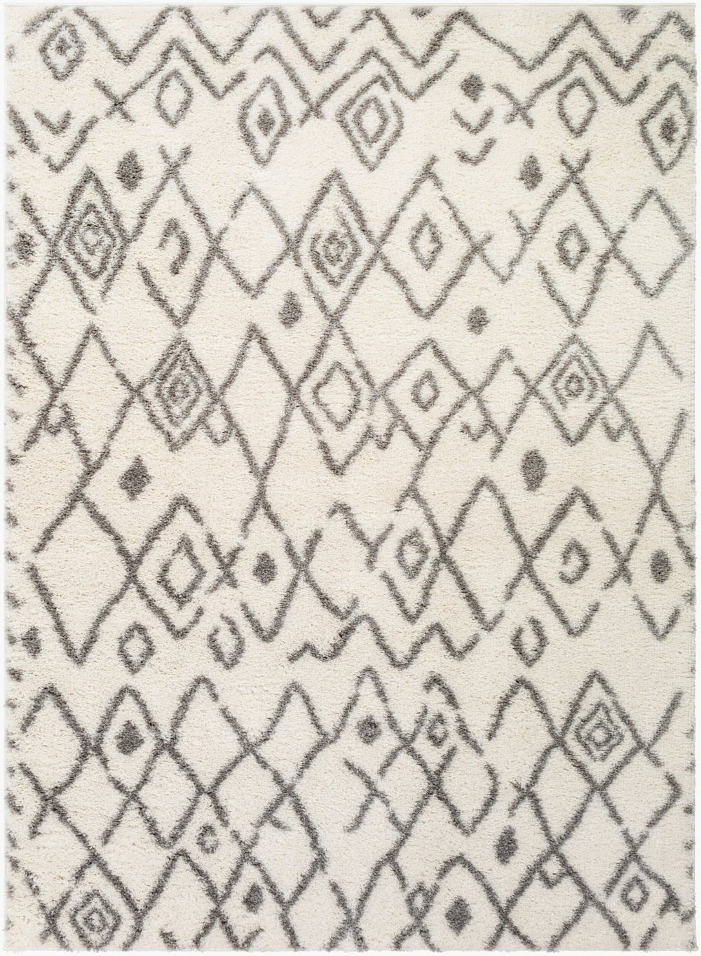 Livabliss Aliyah Global Pattern Plush Shag Polyester Area Rug for Bedroom or Reading Nook ALH2316-23