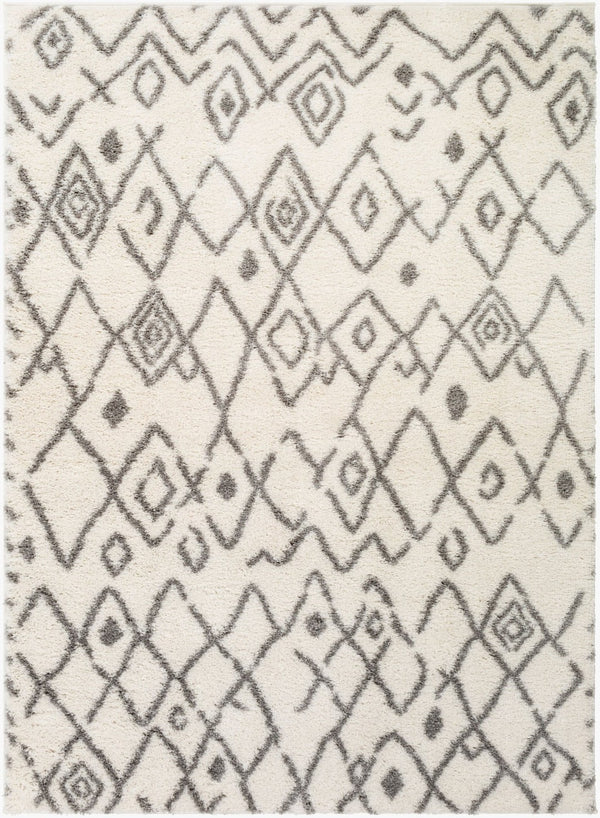 Livabliss Aliyah Global Pattern Plush Shag Polyester Area Rug for Bedroom or Reading Nook ALH2316-23