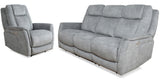 Parker House Linus - Hudson Grey Power Reclining Sofa And Recliner Grey 100% Polyester (S) Mlin-31phz-hgy