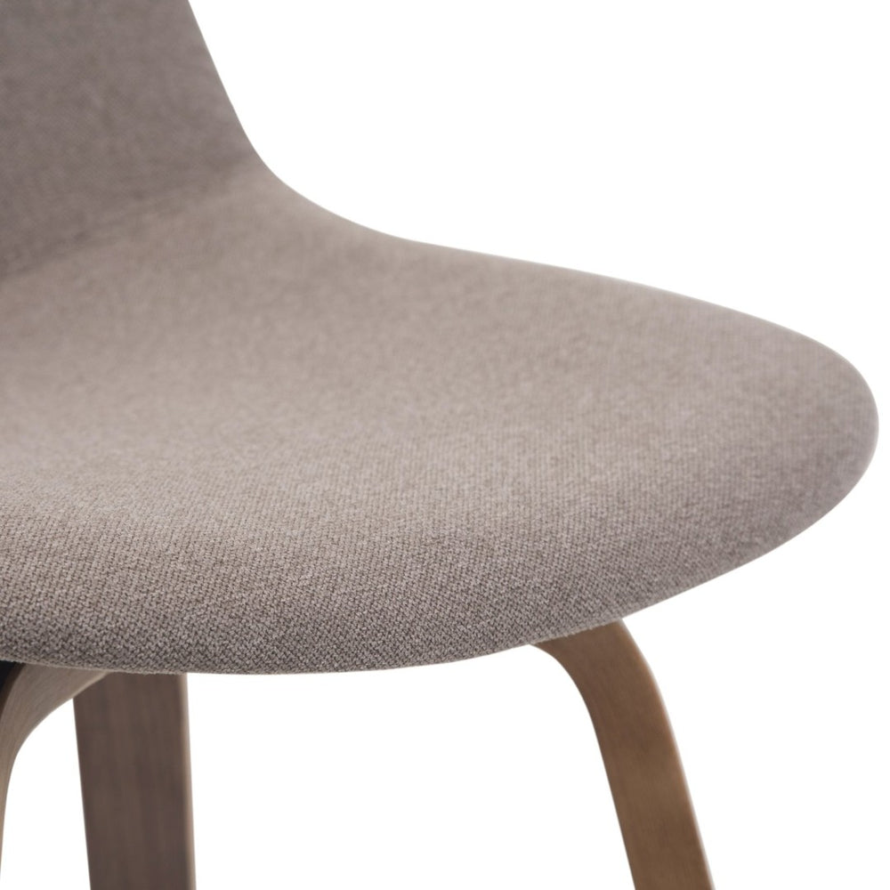 English Elm Randolph Set Of 2 Mid-Century Modern Bentwood Counter/Bar Stools With Chrome Footrest & Comfort B136P159456-GIGA