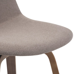 English Elm Randolph Set Of 2 Mid-Century Modern Bentwood Counter/Bar Stools With Chrome Footrest & Comfort B136P159456-GIGA