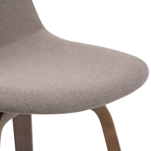 English Elm Randolph Set Of 2 Mid-Century Modern Bentwood Counter/Bar Stools With Chrome Footrest & Comfort B136P159456-GIGA