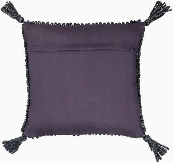 Surya Alaric 18” Accent Pillow – Luxurious Polyester Cushion With Modern Texture For Home Décor Refresh Black Recycled Pet Yarn,Polyester Alk001-2222p