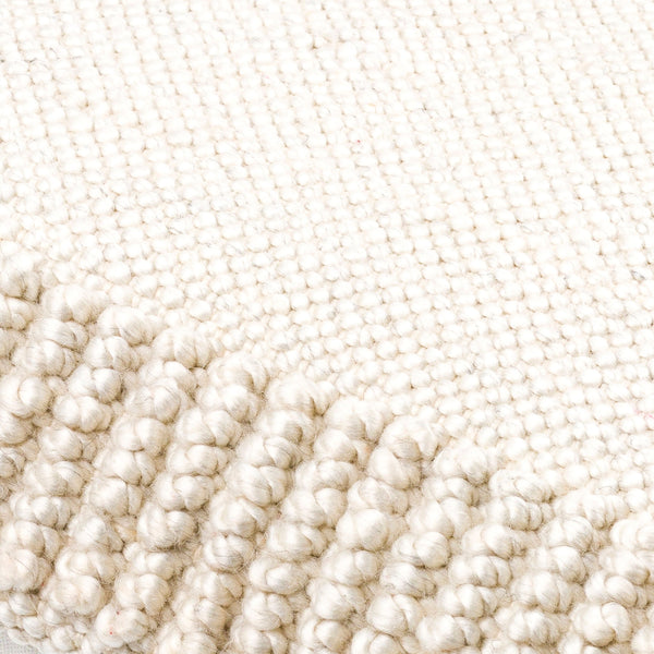 Surya Alaric 18” Accent Pillow – Luxurious Polyester Cushion With Modern Texture For Home Décor Refresh Off,White Recycled Pet Yarn,Polyester Alk002-1818d