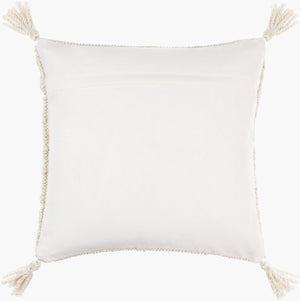 Surya Alaric 18” Accent Pillow – Luxurious Polyester Cushion With Modern Texture For Home Décor Refresh Off,White Recycled Pet Yarn,Polyester Alk002-1818d