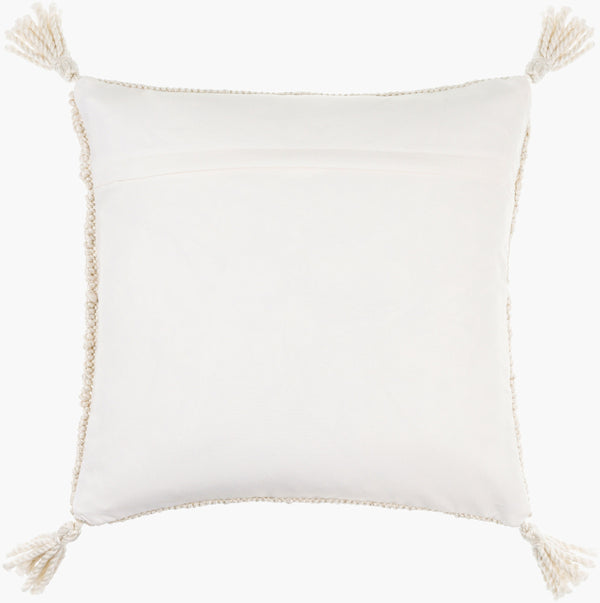 Surya Alaric 18” Accent Pillow – Luxurious Polyester Cushion With Modern Texture For Home Décor Refresh Off,White Recycled Pet Yarn,Polyester Alk002-1818d