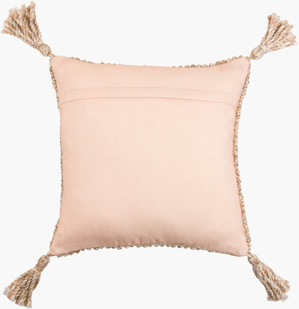 Surya Alaric 18” Accent Pillow – Luxurious Polyester Cushion With Modern Texture For Home Décor Refresh Tan Recycled Pet Yarn,Polyester Alk003-2020d