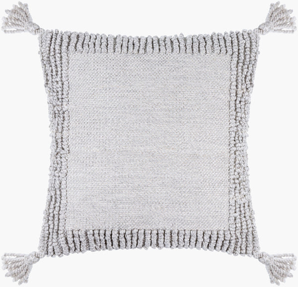 Surya Alaric 18” Accent Pillow – Luxurious Polyester Cushion With Modern Texture For Home Décor Refresh Light Gray Recycled Pet Yarn,Polyester Alk004-2020p
