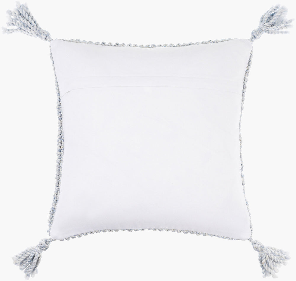 Surya Alaric 18” Accent Pillow – Luxurious Polyester Cushion With Modern Texture For Home Décor Refresh Pale Blue Recycled Pet Yarn,Polyester Alk005-2222