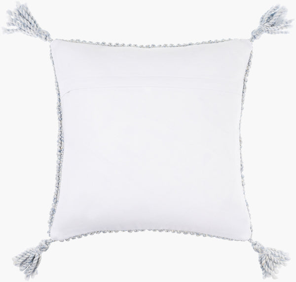 Surya Alaric 18” Accent Pillow – Luxurious Polyester Cushion With Modern Texture For Home Décor Refresh Pale Blue Recycled Pet Yarn,Polyester Alk005-2222
