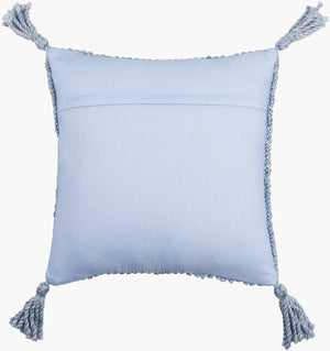 Surya Alaric 18” Accent Pillow – Luxurious Polyester Cushion With Modern Texture For Home Décor Refresh Light Blue Recycled Pet Yarn,Polyester Alk006-2020p