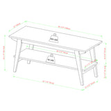 Minimalist Bench with Shelf White KOCL4KWHVS Walker Edison