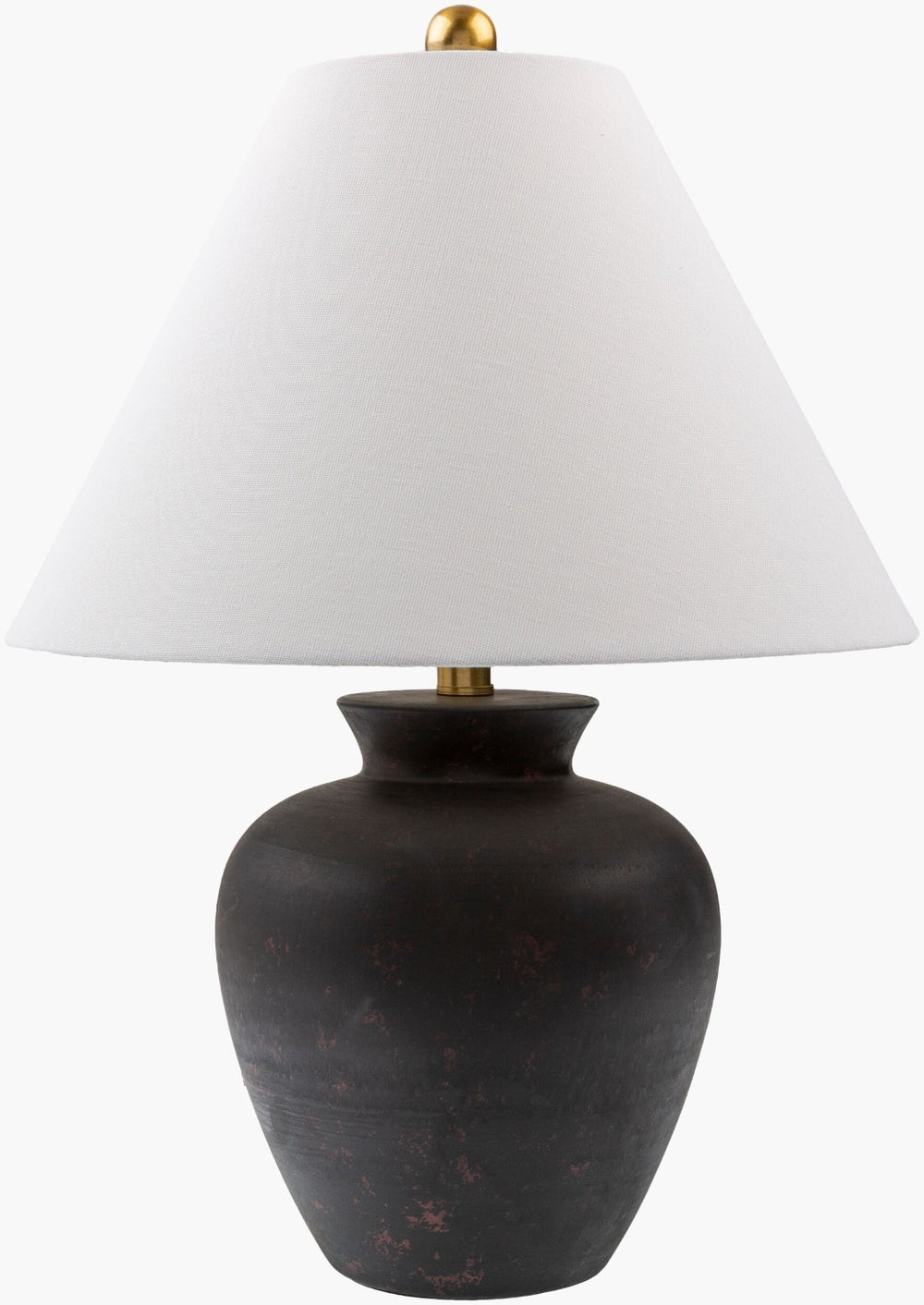Livabliss Dalle Ceramic Table Lamp with Linen Shade Artisan Base for Bedroom or Console ALL-001