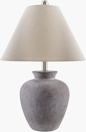 Livabliss Dalle Ceramic Table Lamp with Linen Shade for Bedside or Console Ambient Glow ALL-003