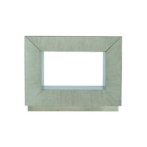 Bernhardt Bernhardt Tarnished Nickel Nightstand With Cerused White Oak Interior, Hidden Drawer & Geometric Flair 396219