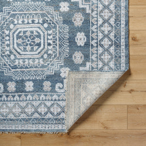 Almeria ALM-2300 8' x 10' Handmade Rug ALM2300-810  Black, Medium Gray, Light Beige, Pale Blue, Cream Surya