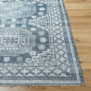 Almeria ALM-2300 8' x 10' Handmade Rug ALM2300-810  Black, Medium Gray, Light Beige, Pale Blue, Cream Surya