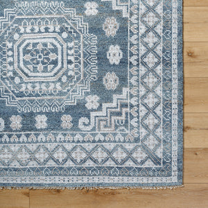 Almeria ALM-2300 8' x 10' Handmade Rug ALM2300-810  Black, Medium Gray, Light Beige, Pale Blue, Cream Surya