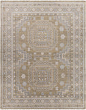 Almeria ALM-2301 8' x 10' Handmade Rug ALM2301-810  Mustard, Medium Gray, Pale Blue, Light Beige, Cream, Black Surya