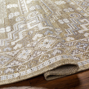 Almeria ALM-2301 8' x 10' Handmade Rug ALM2301-810  Mustard, Medium Gray, Pale Blue, Light Beige, Cream, Black Surya